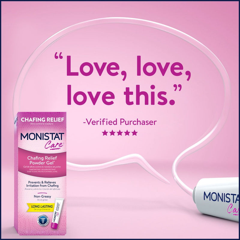 Monistat Care Feminine Chafing Relief Powder Gel, Anti-Chafe Protection - 1.5 oz