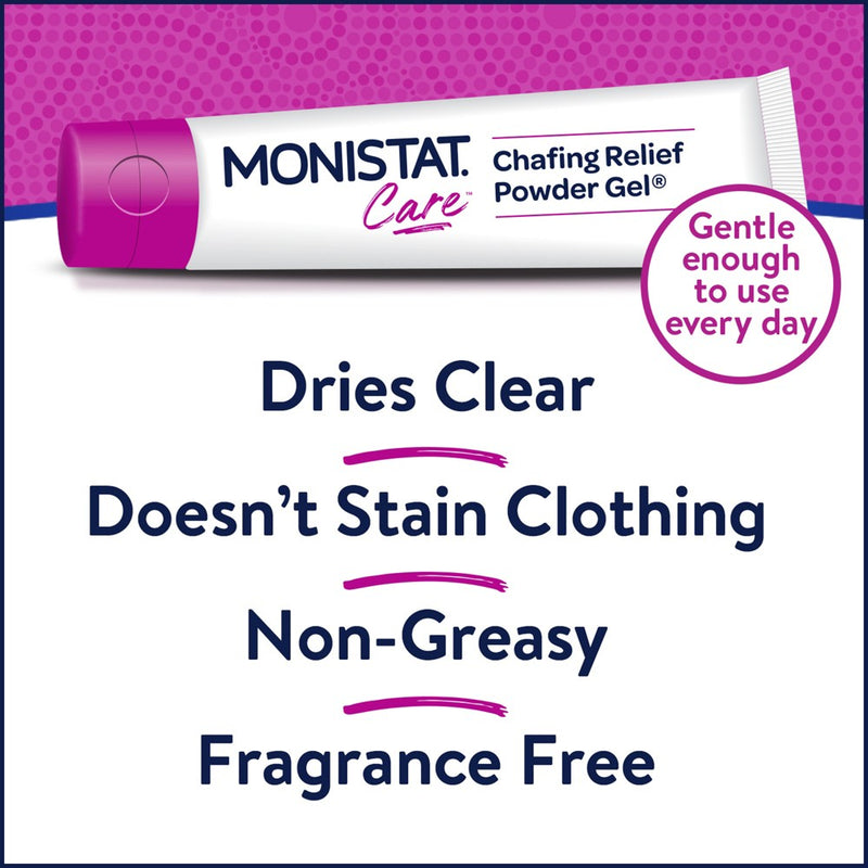 Monistat Care Feminine Chafing Relief Powder Gel, Anti-Chafe Protection - 1.5 oz