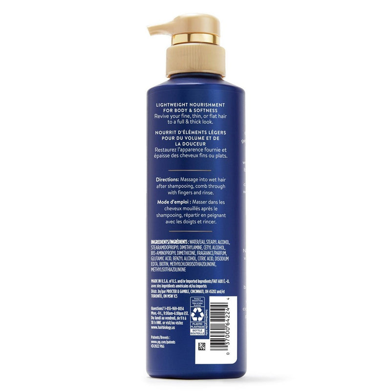 Hair Biology Biotin Volumizing Conditioner for Thinning, Flat and Fine Hair Fights Breakage and Replenishes Nutrients - 12.8 fl oz