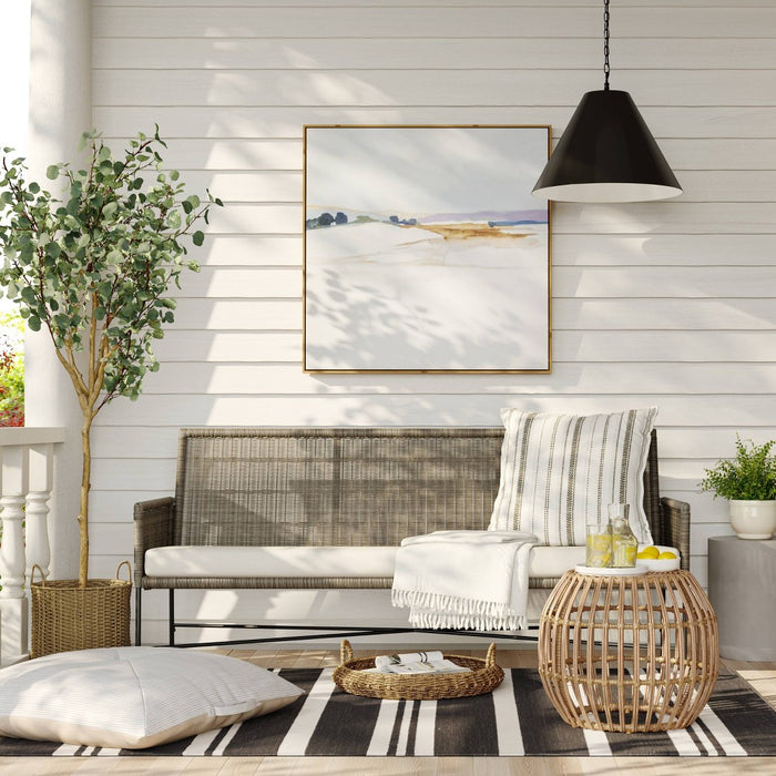 Wicker & Metal X Frame Patio Sofa - Gray - Threshold designed with Studio McGee (LOCAL PICKUP ONLY)