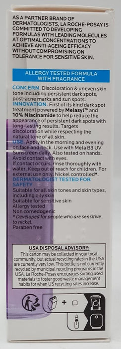 La Roche Posay Mela B3 Dark Spot Serum with Melasyl and 10% Niacinamide EXP 9/26