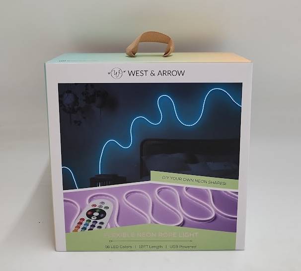 West & Arrow12'- LED LIGHT Neon Rope Light with Remote Control