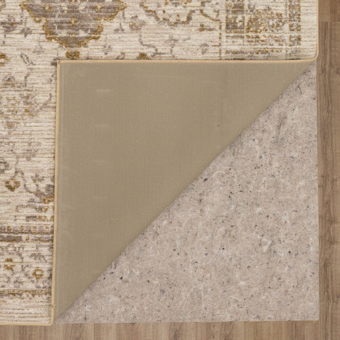 2'6"x3'9" Washable Vintage Tufted Distressed Accent Rug Tan - Threshold