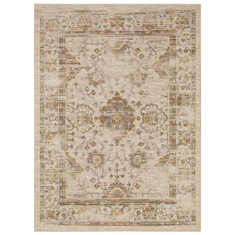 2'6"x3'9" Washable Vintage Tufted Distressed Accent Rug Tan - Threshold (LOCAL PICKUP ONLY)