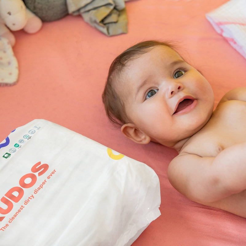 Kudos Chlorine Free Cotton-Lined Disposable Diapers - Size 2 - 72ct
