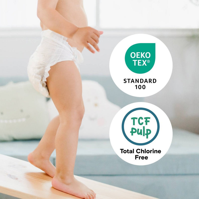 Kudos Chlorine Free Cotton-Lined Disposable Diapers - Size 2 - 72ct