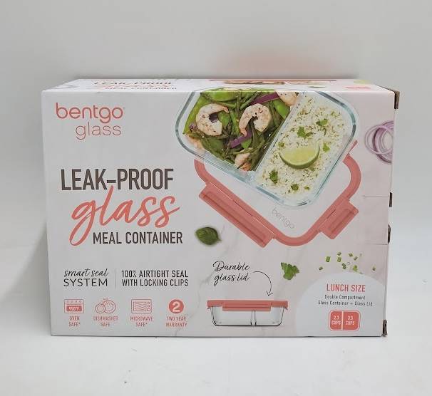 Bentgo 5.8c Glass Leak Proof Meal Container Coral Spring
