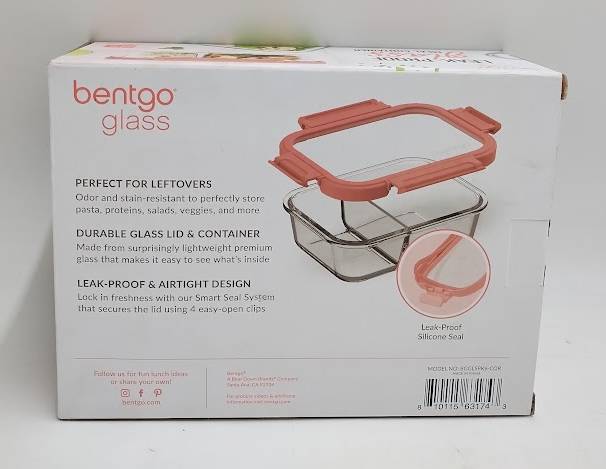 Bentgo 5.8c Glass Leak Proof Meal Container Coral Spring