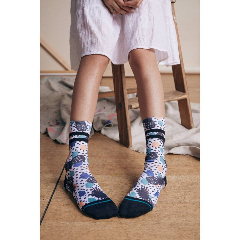 Stance Kids' Pineapple Pina Polka Crew Socks - Orange/Black/Blue L