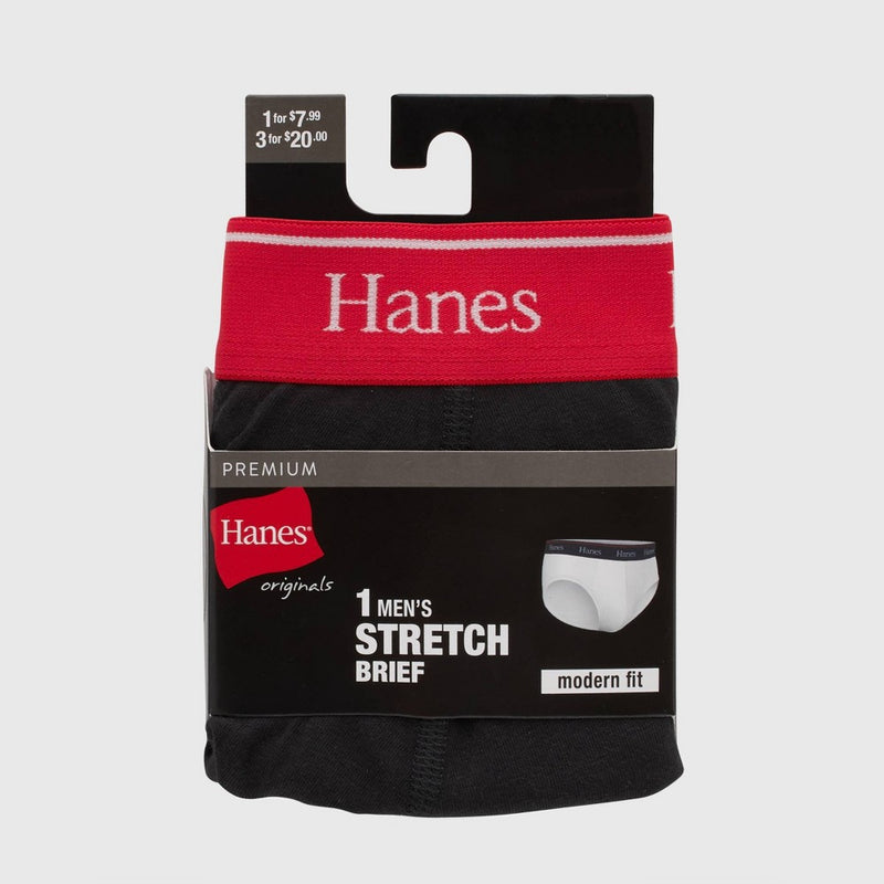 Hanes Originals Premium Men's Briefs - Black S