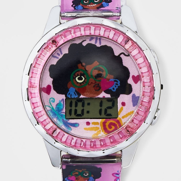 Girls' Disney Encanto LCD Watch - Pink