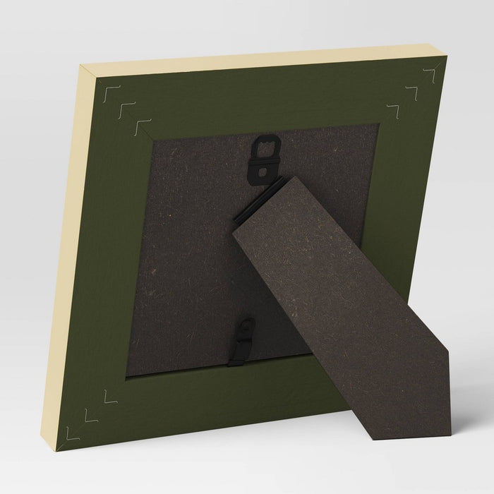 4" x 4" Cross Corners Table Top Image Frame Green - Threshold
