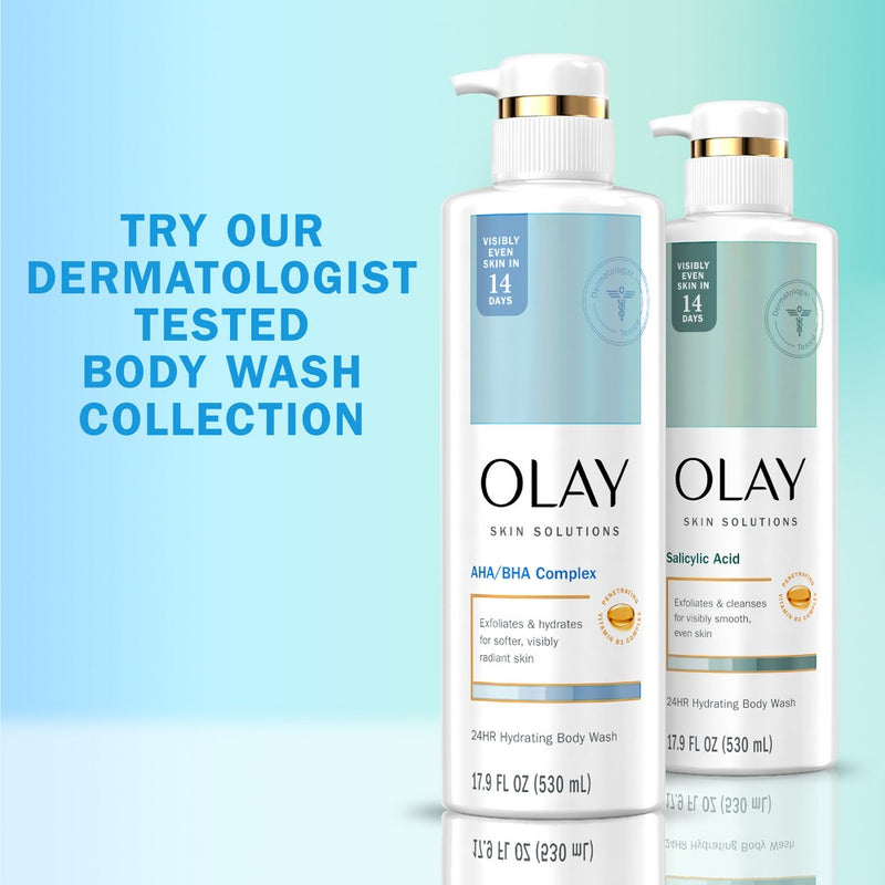 Olay Skin Solutions Body Wash with AHA/BHA Complex - 17.9 fl oz
