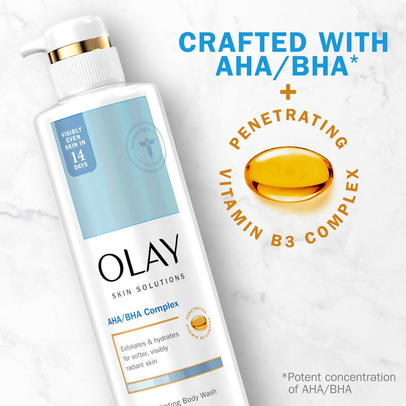 Olay Skin Solutions Body Wash with AHA/BHA Complex - 17.9 fl oz
