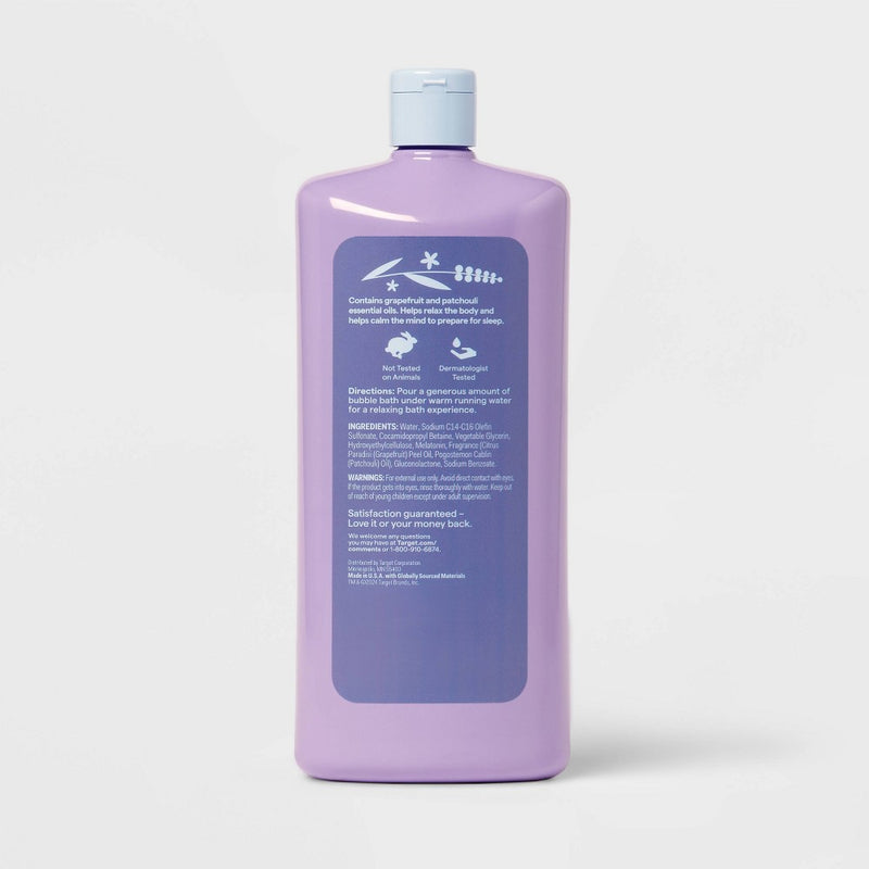Relaxing Foaming Bubble Bath - Midnight Jasmine Scent with Melatonin- 34oz - up&up