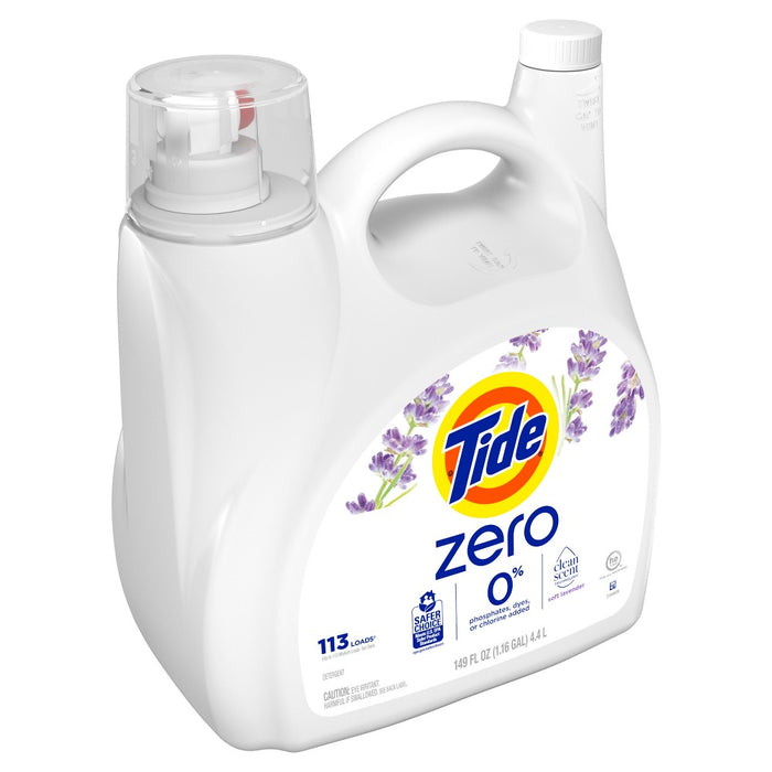 Tide Lavender Scent Zero HE Compatible Soft Liquid Laundry Detergent - 149 fl oz