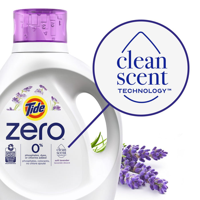 Tide Lavender Scent Zero HE Compatible Soft Liquid Laundry Detergent - 149 fl oz