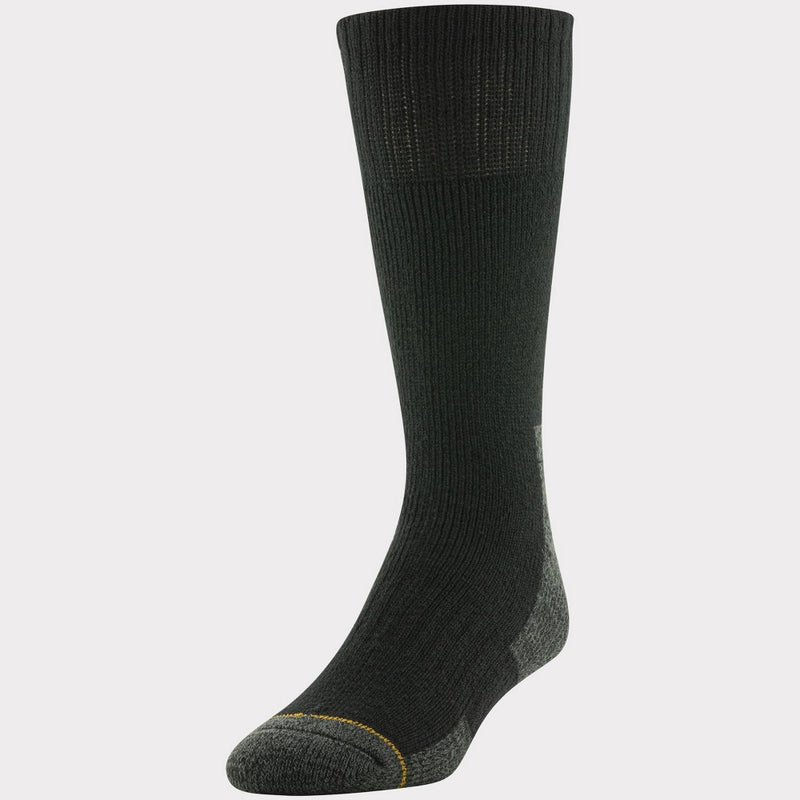 Goldtoe Signature Collection Men's Recycled Heavyweight Marl Crew Boot Socks 2pk - Charcoal Gray/Black 6-12.5