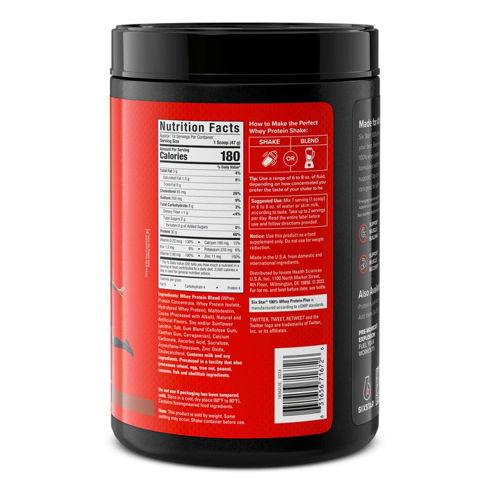 Six Star 100% Whey Protein Plus - Triple Chocolate