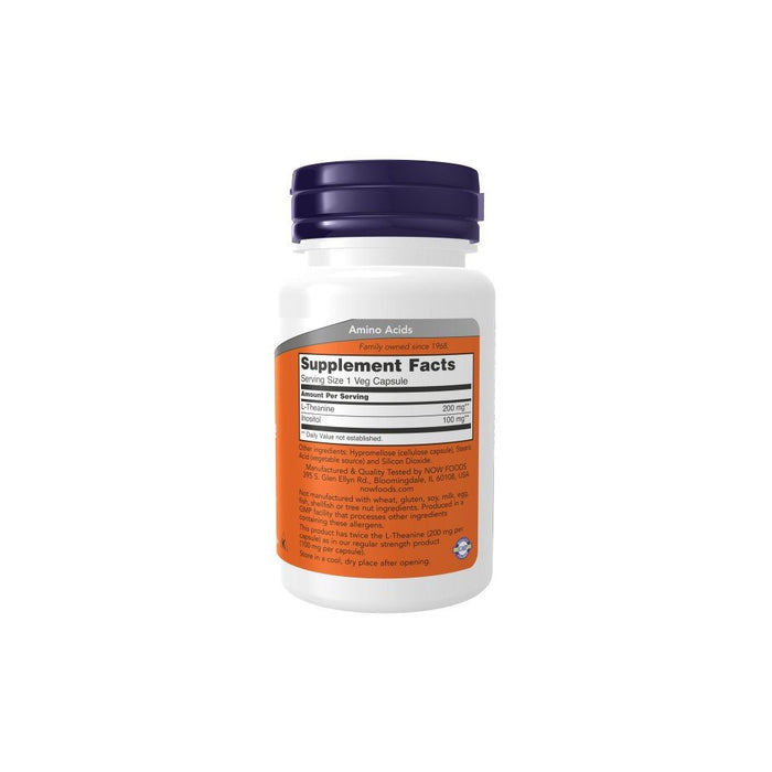 Now Foods L-Theanine 200 mg Double Strength - 120 VegCap