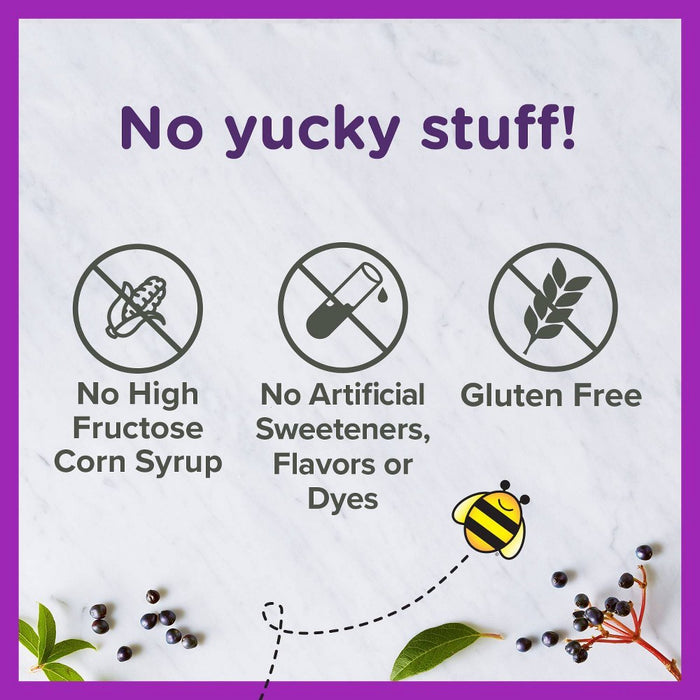 Zarbee's Kid's Daily Immune Support Syrup with Elderberry, Vitamin C & Zinc - Natural Elderberry - 8oz