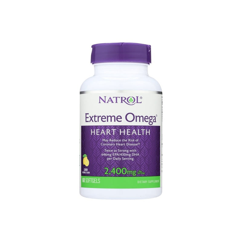 Natrol Omegas And Fish Oil Extreme Omega 2,400 mg Softgel - Lemon 60ct