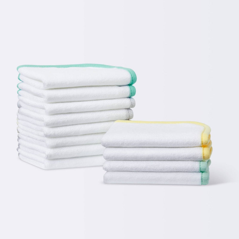 Baby 12pk Washcloth Set - Cloud Island White