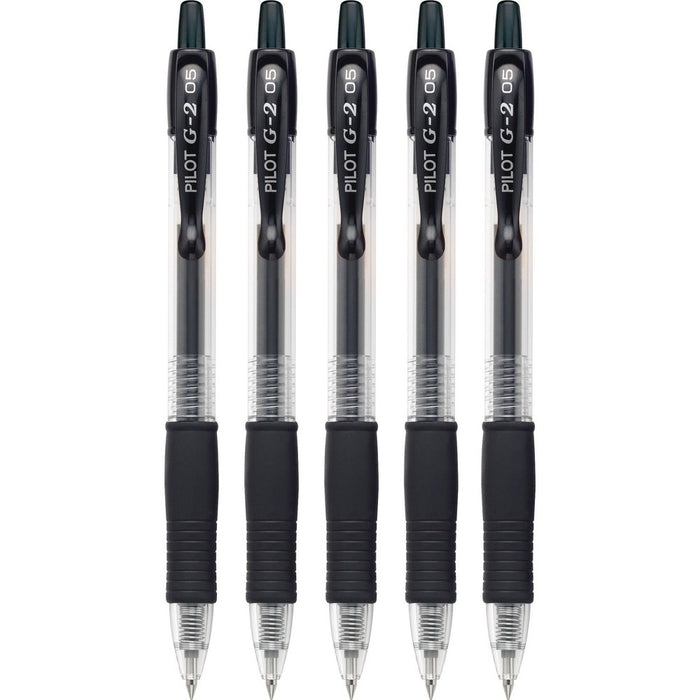 Pilot 5ct G2 Gel Pens Extra Fine Point 0.5mm Black Ink