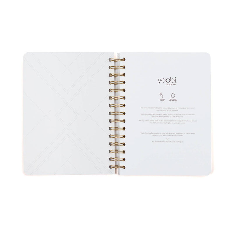 100 Sheet College Ruled evolve Journal 6"x8" Spiral Soft Cover Navy Succulents - Yoobi