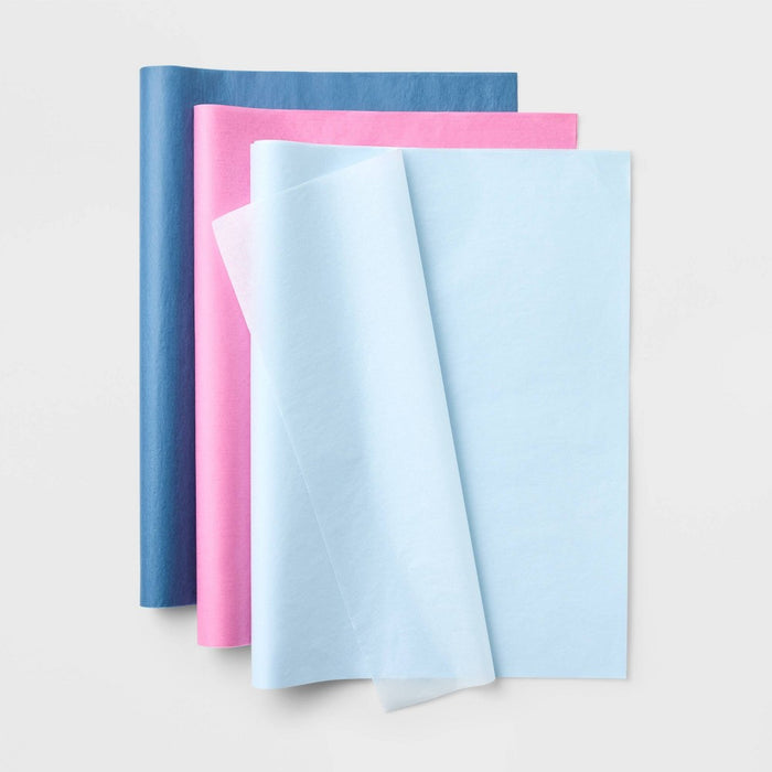 20ct Banded Tissues Navy/Purple/Light Blue - Spritz