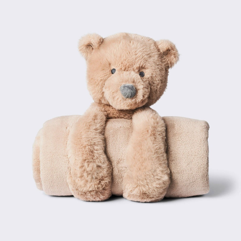Plush Blanket with Soft Toy - Bear - Cloud Island
