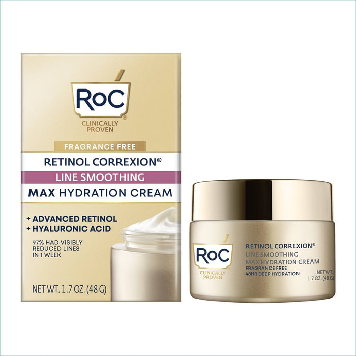 RoC Retinol Correxion Anti-Aging Retinol Moisturizer with Hydrating Hyaluronic Acid Fragrance Free - 1.7oz