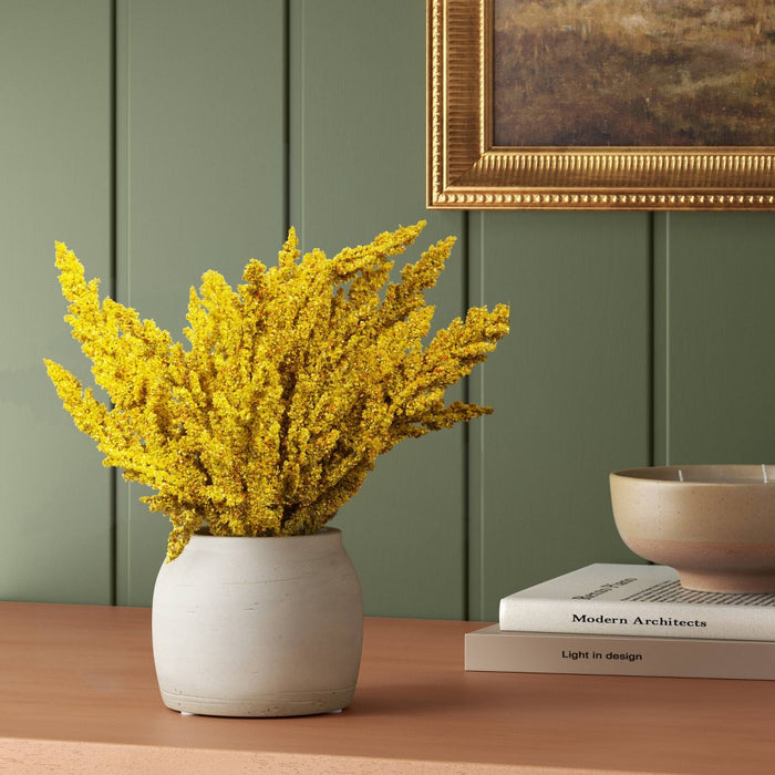 Small Goldenrod Potted Arrangement Fall Artificial Plant Yellow - Threshold
