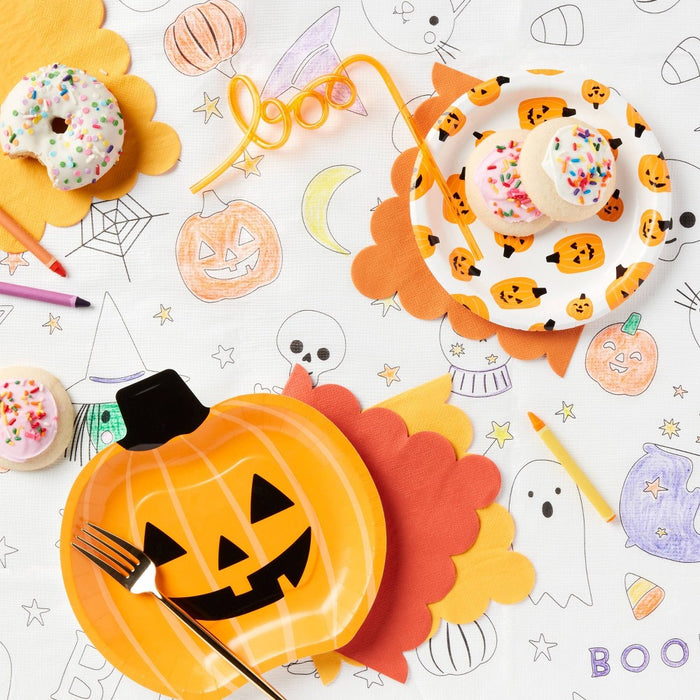 1ct Halloween Icons CYO Table Cover - Spritz