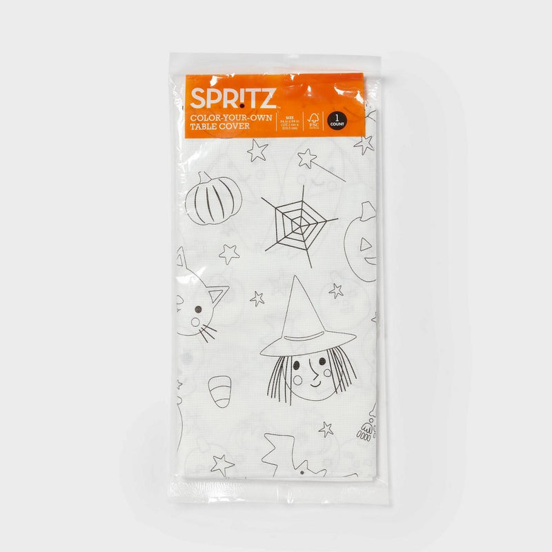 1ct Halloween Icons CYO Table Cover - Spritz