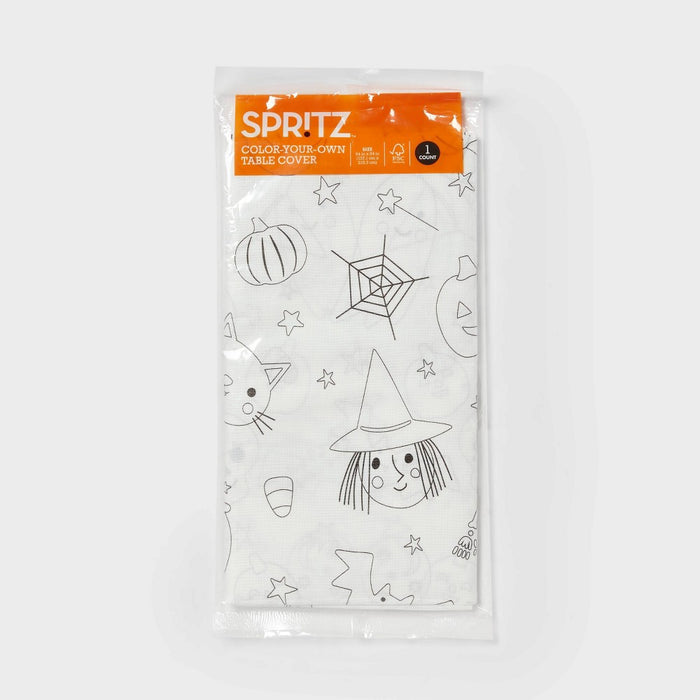 1ct Halloween Icons CYO Table Cover - Spritz