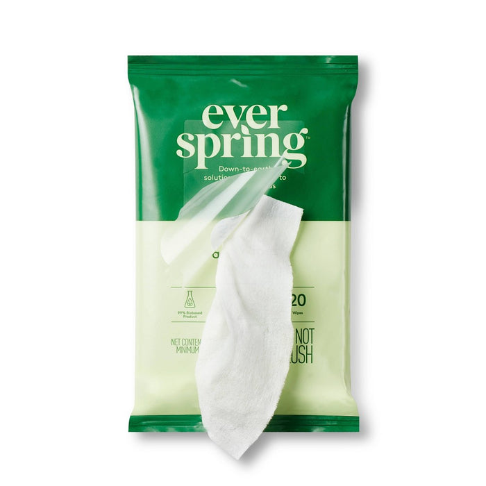 Fragrance Free Hand and Face Wipes - 20ct - Everspring