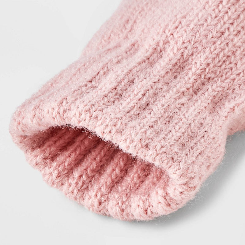 Baby Girls' Bow Hat and Mitten Set - Cat & Jack Pink 6-12M