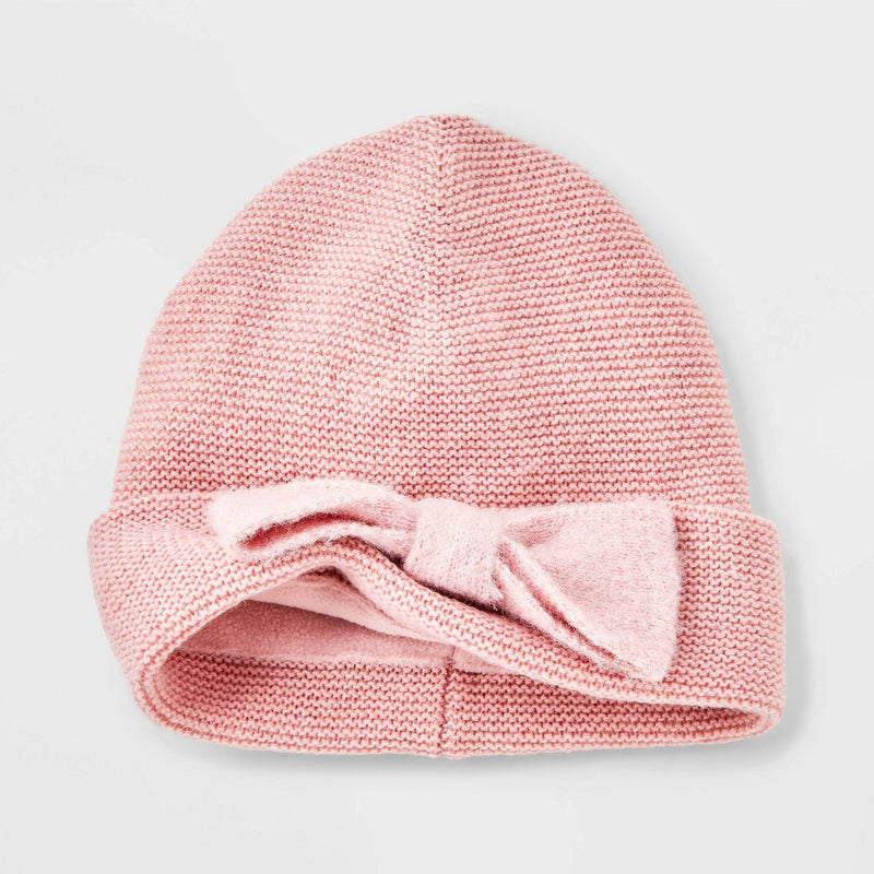Baby Girls' Bow Hat and Mitten Set - Cat & Jack Pink 6-12M