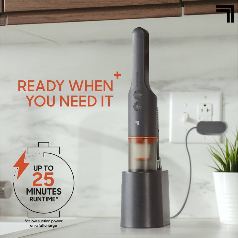 Sharper Image Lightweight Handheld Vacuum with 2-In-1 Upholstery & Crevice Tool, Cordless Black