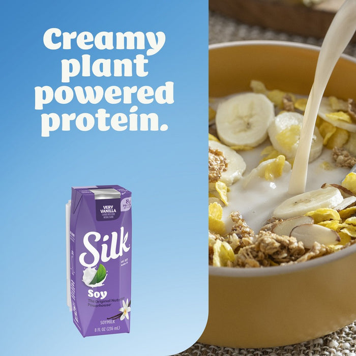Silk Shelf-Stable Very Vanilla Soy Milk - 6ct/8 fl oz Boxes