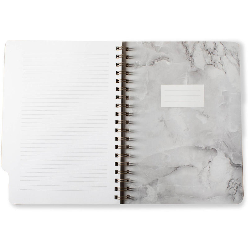 College Ruled 1 Subject Spiral Notebook Large Tab Marble Navy - FRINGE