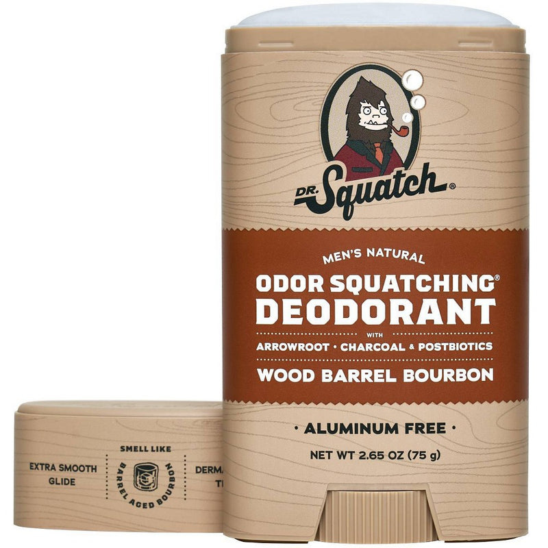 DR. SQUATCH Men's Natural Deodorant - Wood Barrel Bourbon - 2.65oz