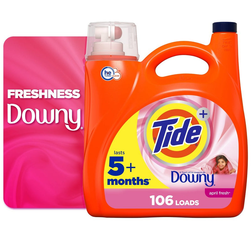 Tide Plus Downy April Fresh HE Compatible Liquid Laundry Detergent Soap - 149 fl oz