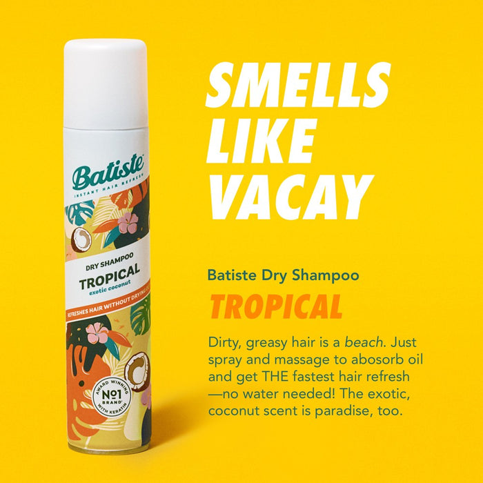 LOT OF 3!!! Batiste Tropical Exotic Coconut Dry Shampoo - 3.81oz