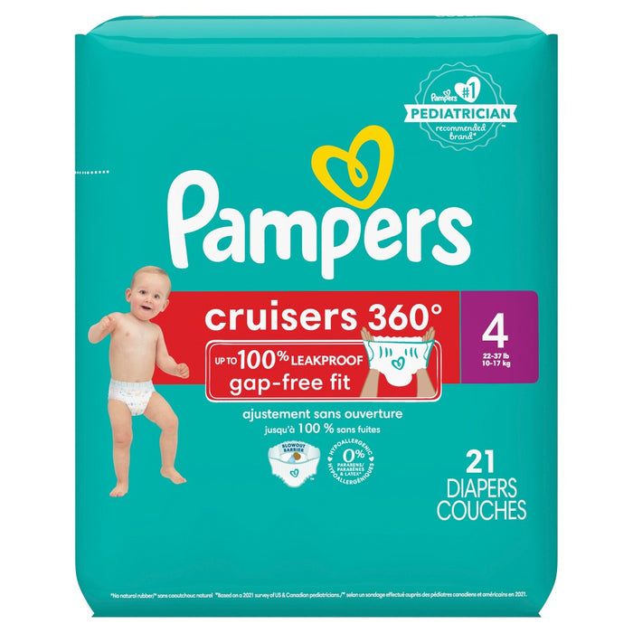 Pampers Cruisers 360 Disposable Diapers Jumbo Pack - Size 4 - 21ct