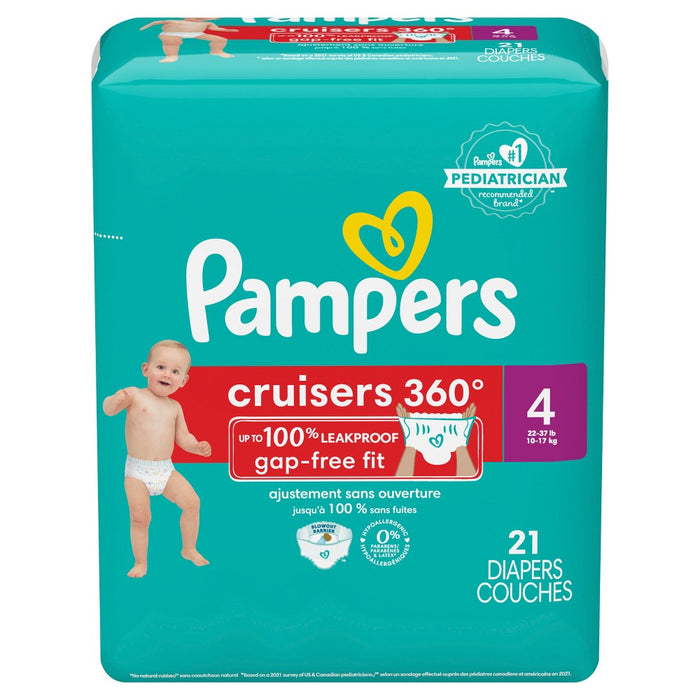 Pampers Cruisers 360 Disposable Diapers Jumbo Pack - Size 4 - 21ct