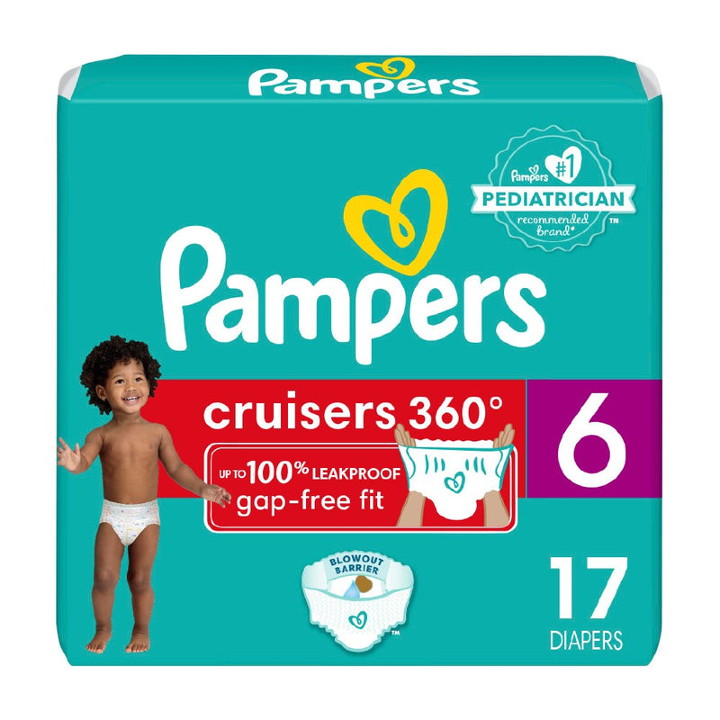 Pampers Cruisers 360 Disposable Diapers Jumbo Pack - Size 6 - 17ct