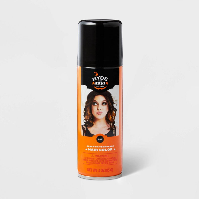 3oz Black Spray-On Temporary Halloween Hair Color - Hyde & EEK! Boutique