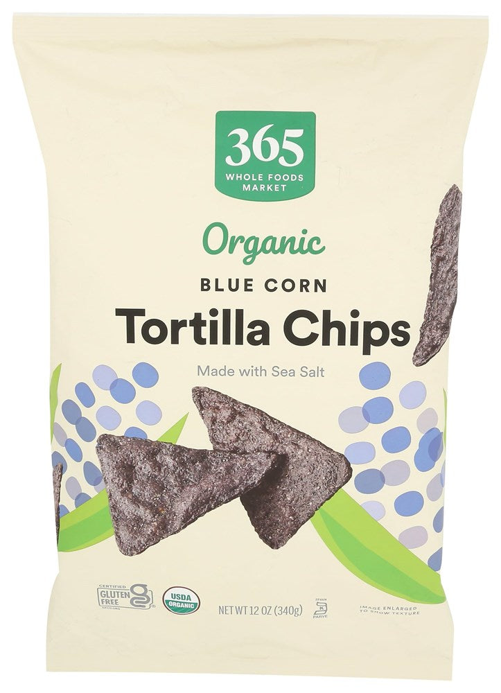 365 By Whole Foods Market, Organic Blue Corn Tortilla Chips, 12 Ounce